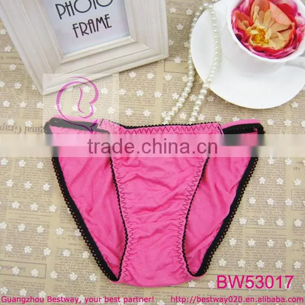 Womens hot sex images sex pink bikini with double string back hole in stock