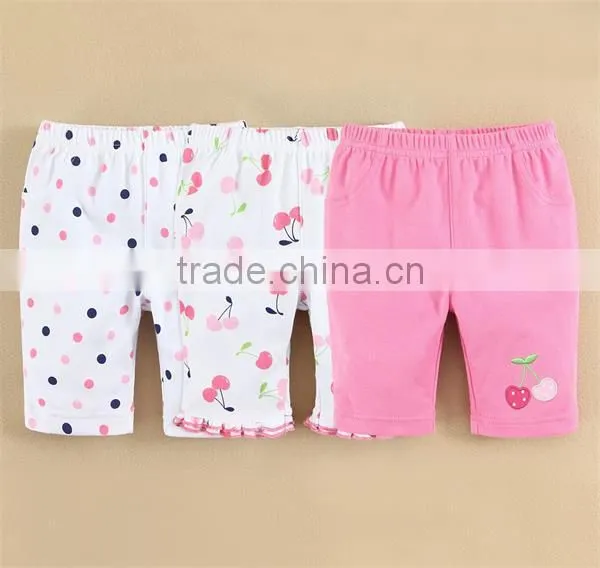 mom and bab 2015 baby wear 100% cotton baby girl pants wholesale