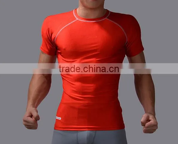 high quality brand new men's fitness t shirt, dri fit fabric