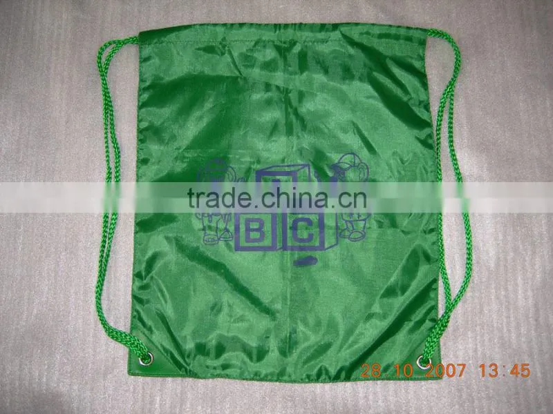 Promotional polyester drawstring bag