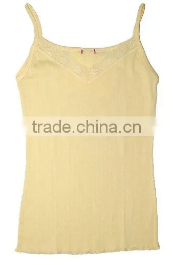 ladies sexy cotton lace cami top