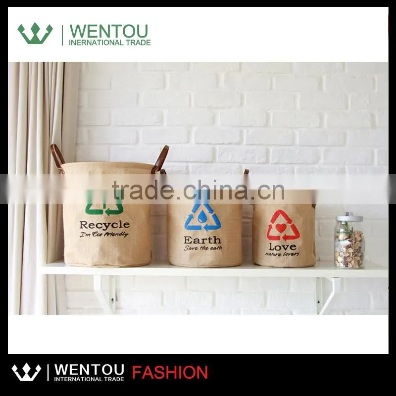 New Green activists Monogrammed Burlap Basket