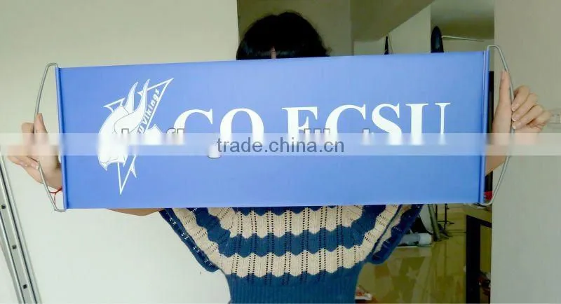 PET retractable fan banner