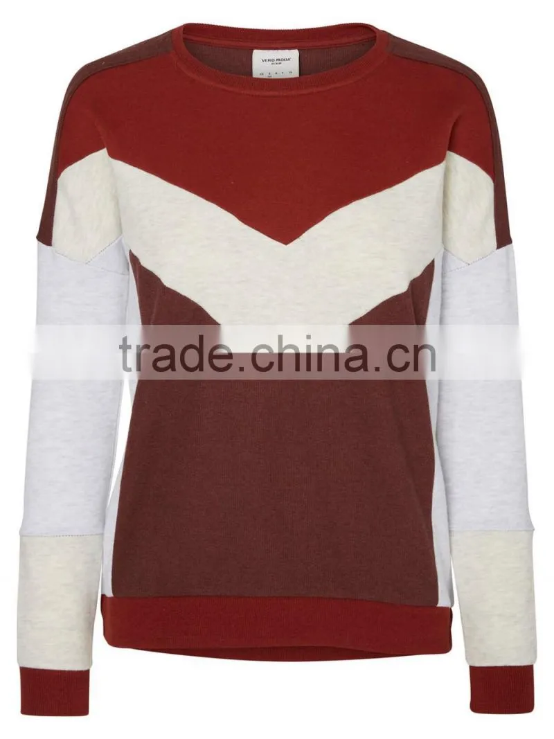 2016 Wensfashion Custom Women Leather Sleeve Sweatshirt and Long Sleeved Sweatshirt