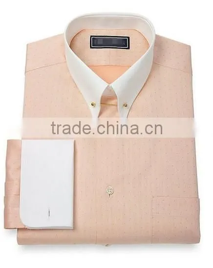 Men's dress shirts Slim Fit Long Sleeve Pin collar mens