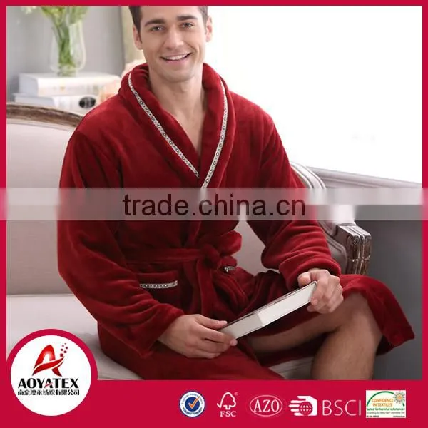 factory produce 100% polyester high quality microfiber bathrobe