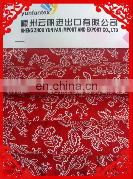 2015 latest Italy design pattern cotton poplin red flower wholesale printed Shirting fabric