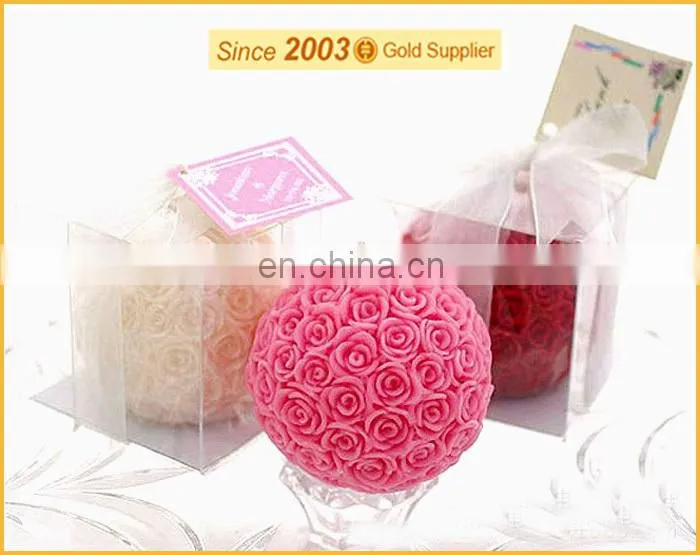 2015 Handmade new design rose flower shape candle