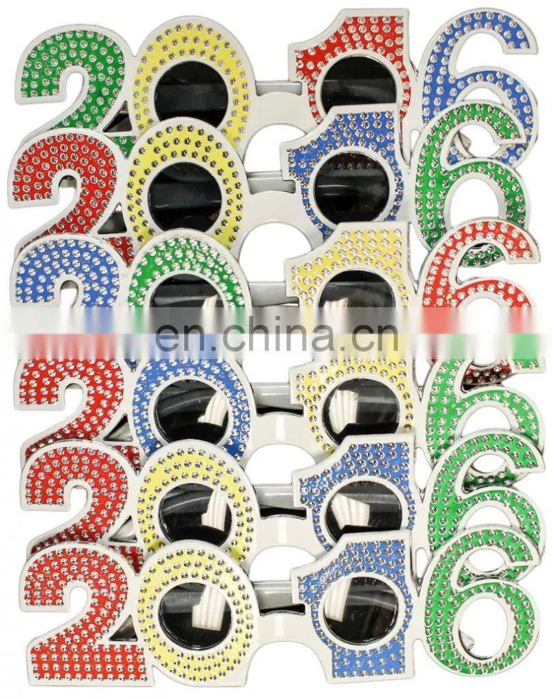 2016 New Years Eve Brand Glitter party glasses