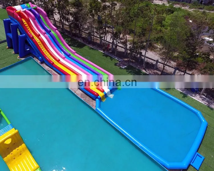 2017 hot sale giant inflatable pool slide for adult