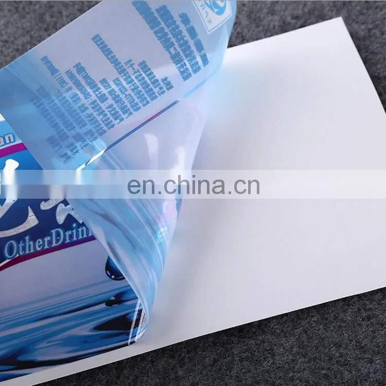 China factory wholesale die cut heat resistant paper sticker for mineral water bottle label