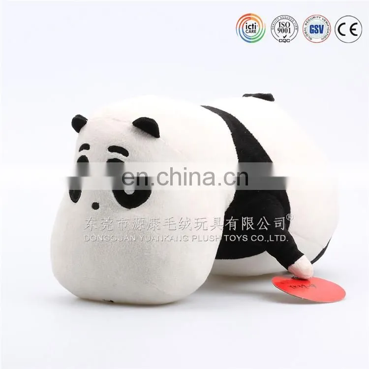 Cute design lay down plush panda pillow