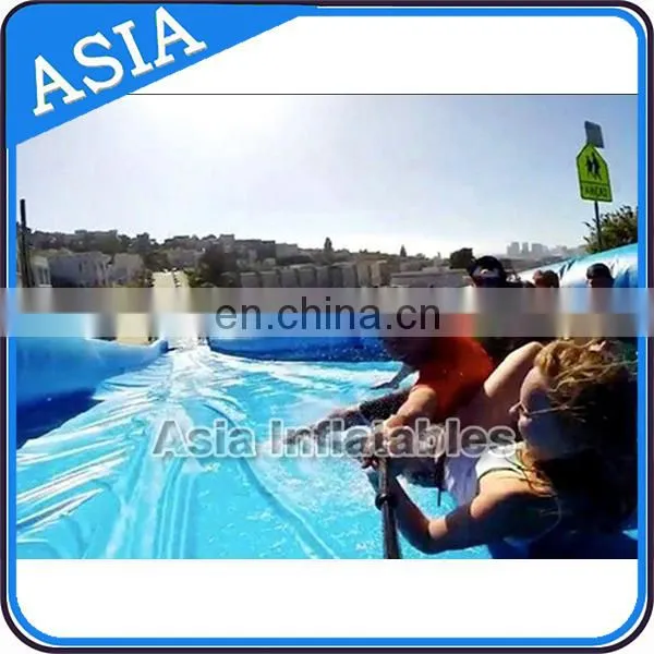 Commercial grade slip N slide for adult with sponge underneath / inflatable water slides / 50m long slide the city