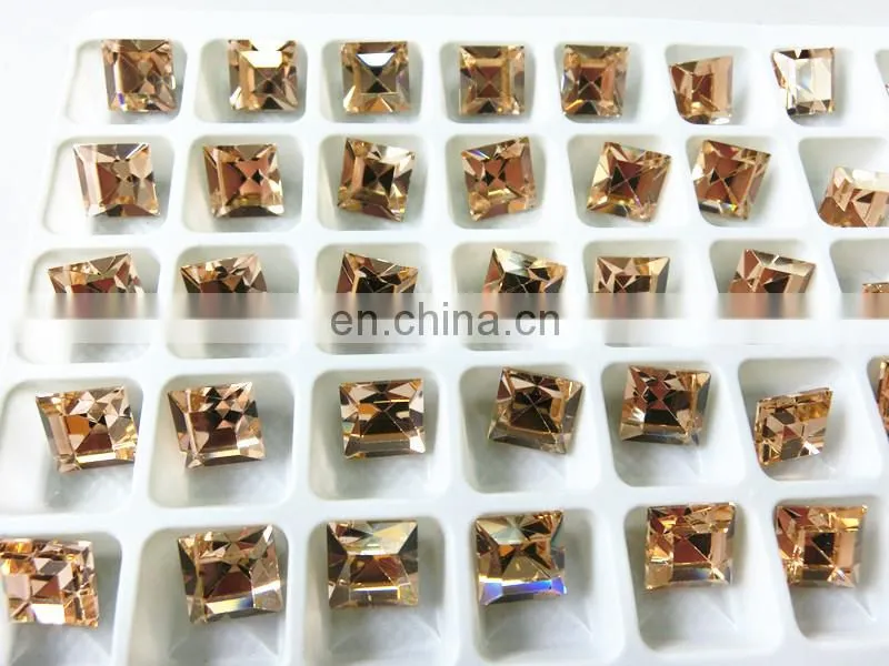 Crystal Pointback Fancy Stone Cabochon Cushion Cut