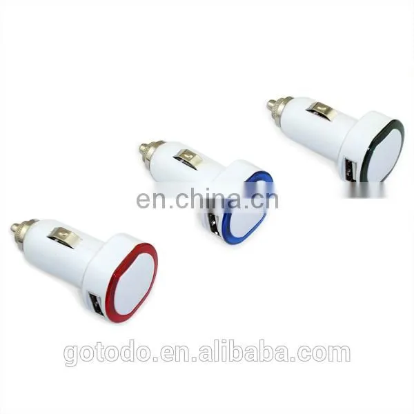 2017 led Light dual 1A 3.1A USB car charger for mobile phone