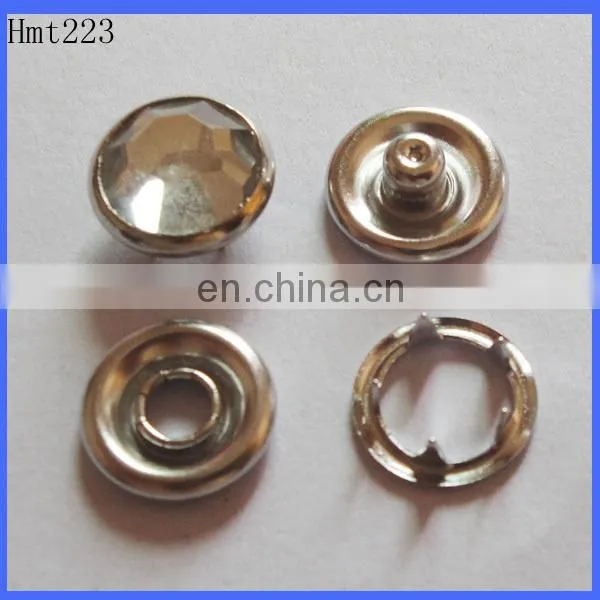 rhinestone prong snap button