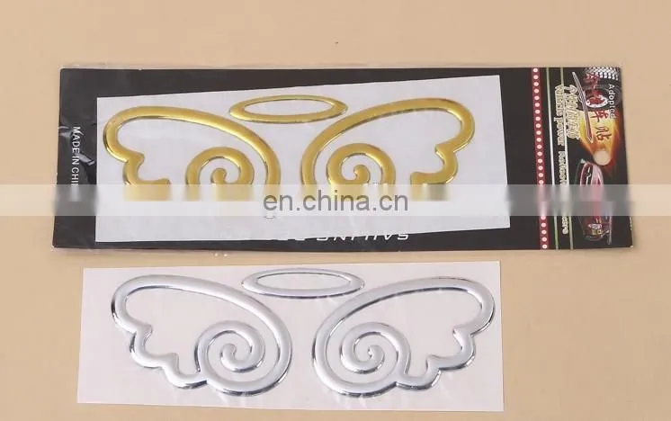 promotional DIY custom die cut self-adhesive PVC 3D chrome car sticker for car decoration