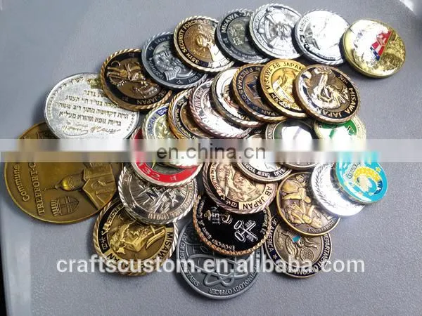 Custom Knight and Air force antique silver old challenge coin in metal crafts