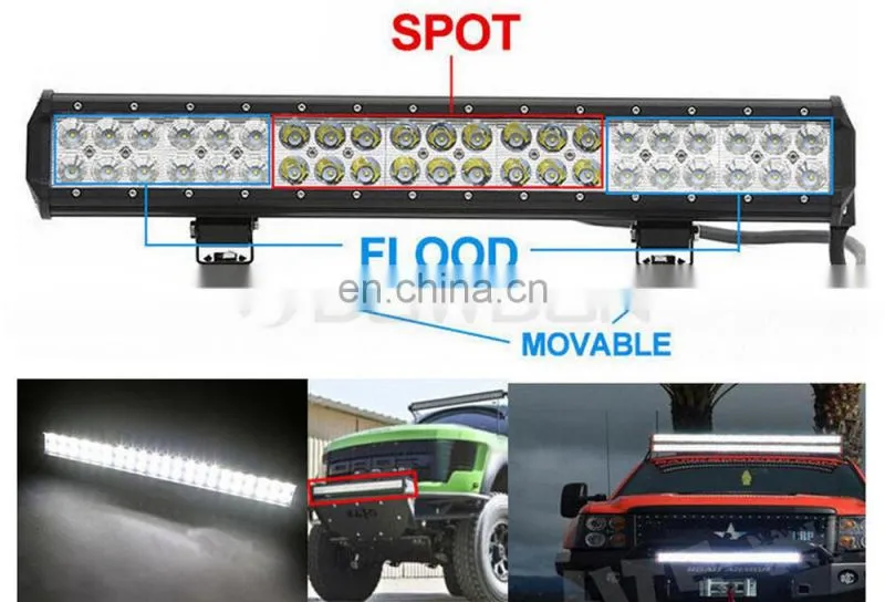 Tractor Boat OffRoad 4WD 4x4 Truck SUV ATV 20" inch 126W LED Work Light Bar