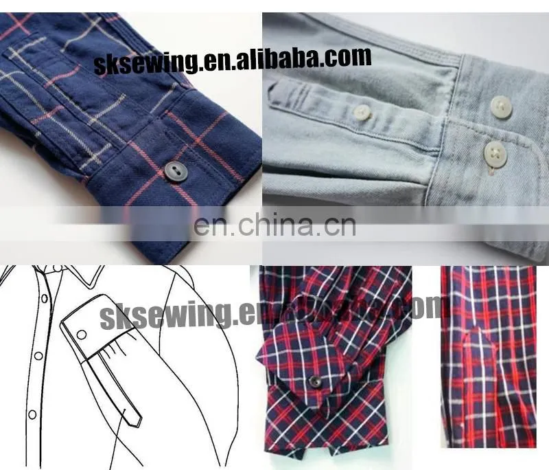 High standard Full Automatic Shirt sleeve placket attaching setter Machine for famous garments