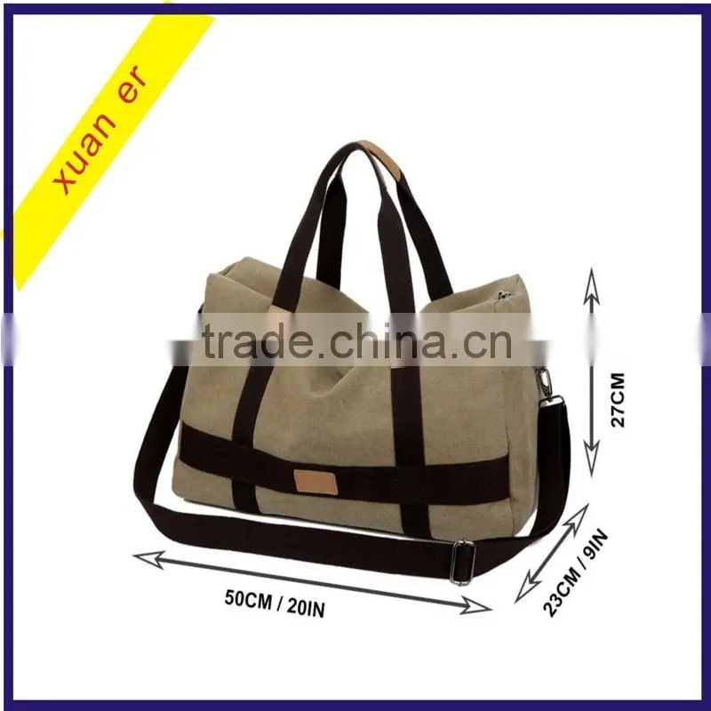 2016 New high quality canvas large capacity luggage bag for gym sport men and women