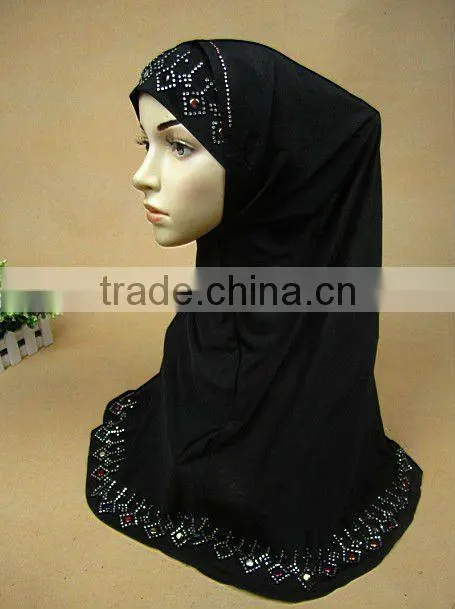 A416 Newest colorful crystal/sequin 70*60cm 2pcs HIJAB