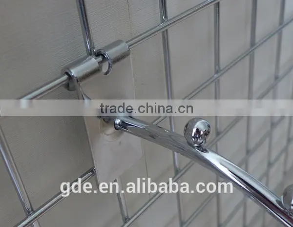 2014 best sale supermarket metal chrome display hook for gridwall