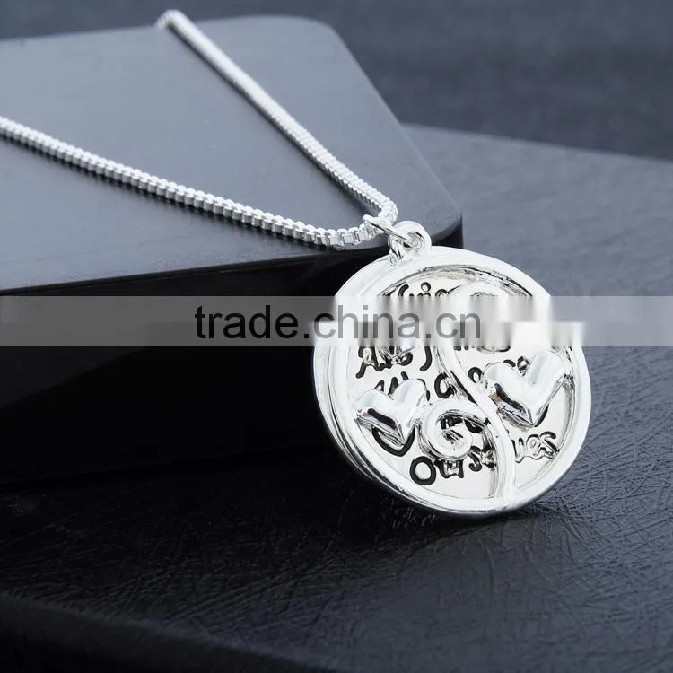 2015 European and American pop tree girlfriends love initial pendant necklace
