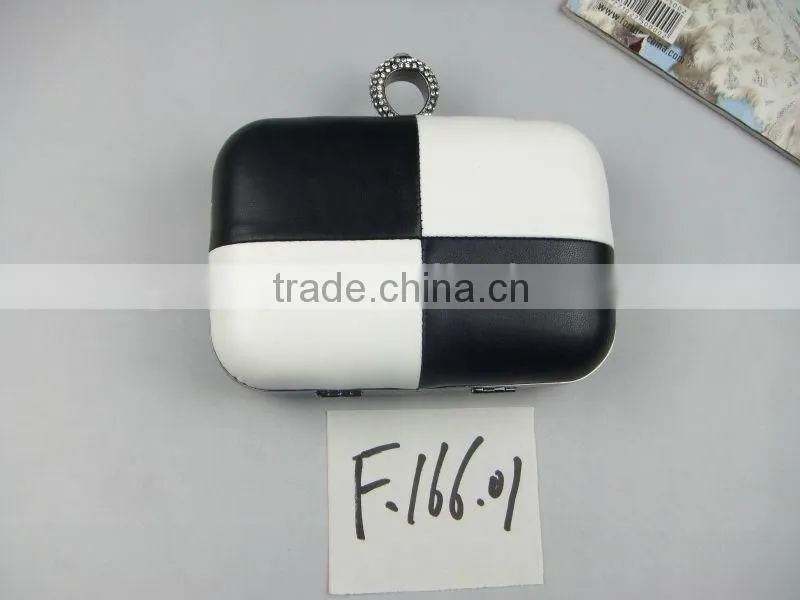 NEW Top Quality Black And White Match Minaudiere&Jewelry Box Cultch Bags
