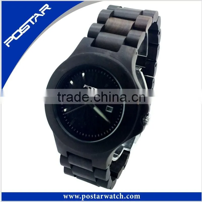 Classic Customized logo simple vension Japan movement quartz wood watch