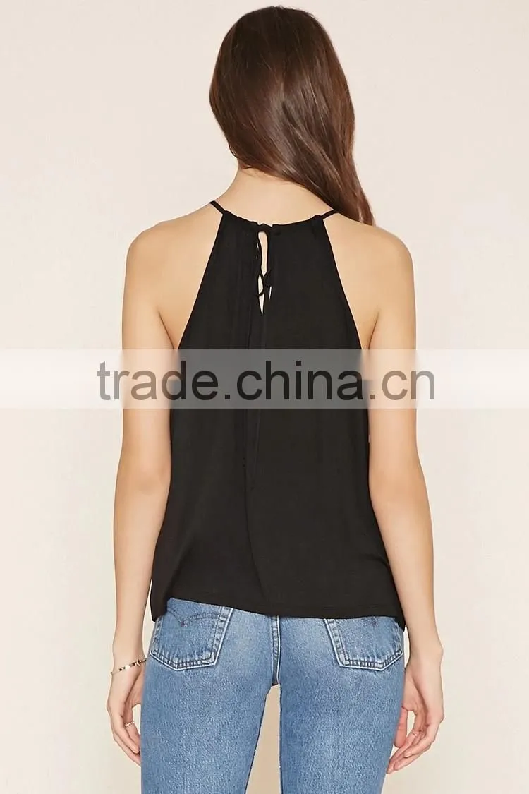 Black sexy saree blouse designs sleeveless lady blouse & tops