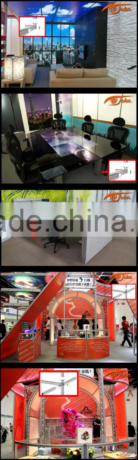 Aluminum material truss exhibition booth stand