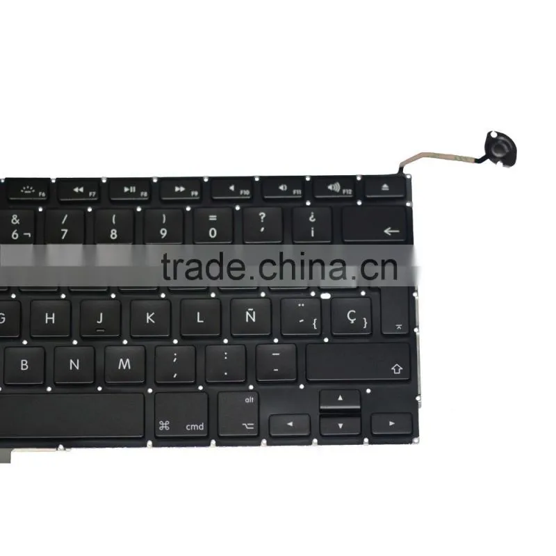 Professional Spanish keyboard Replacement For Laptop Macbook Pro A1286 2008-2012