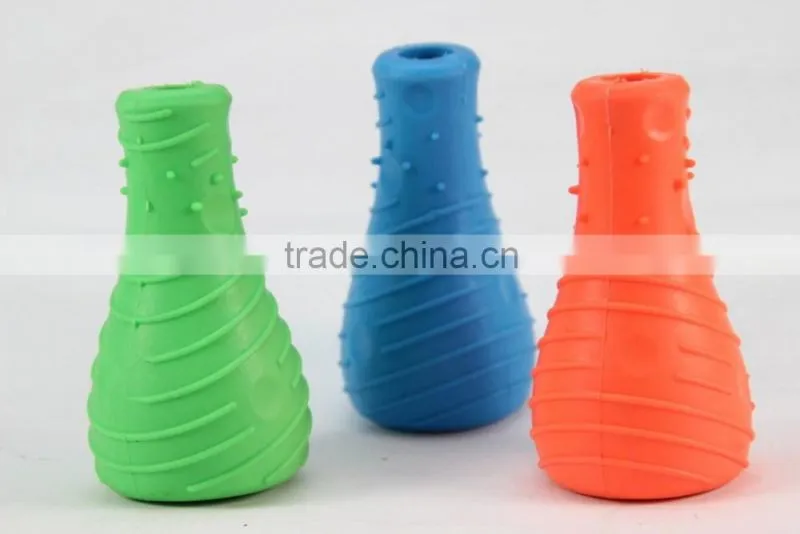 wholesale pet products factory rubber bottle pet cat dog chew toy
