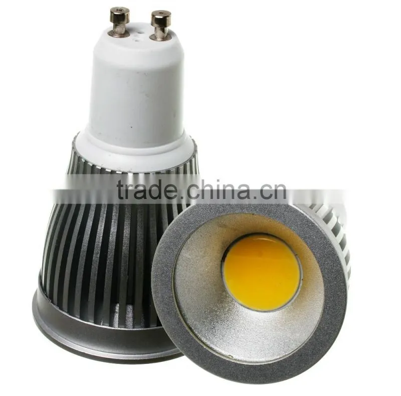 Wholesale LED SPOT LIGHT 12V 3W 5W GU10 GU5.3 Silver white black color case