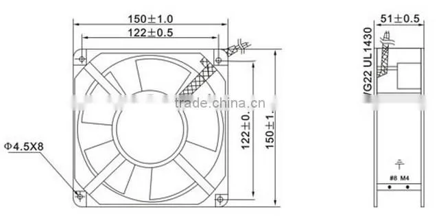 Salzer DC Fan PD150B-48 axial fan 380v