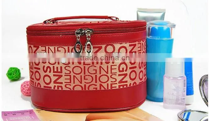 2016 High Quality Travel Zipper Fashion Cosmetic Pouch Bag With Logo Customized