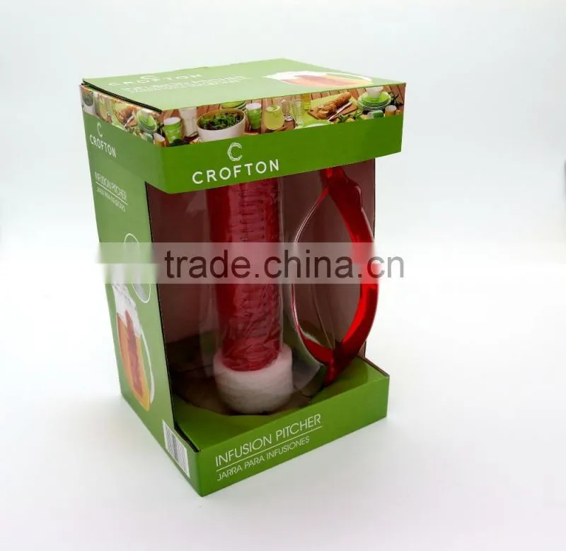 Hot Sale! 2.5L single wall fruit infusion pitcher with custom logo design