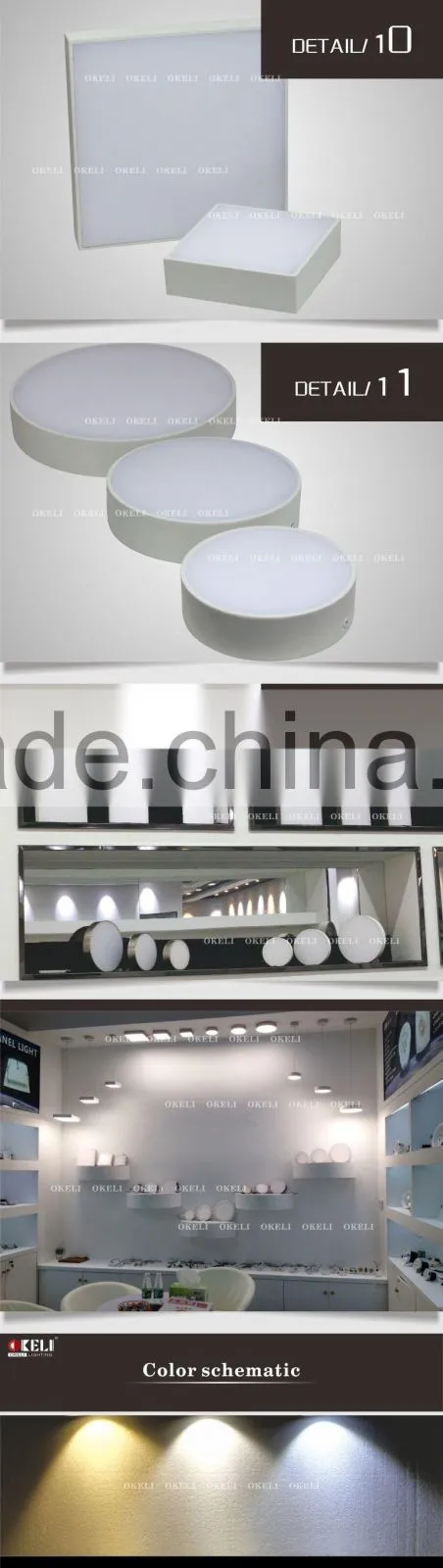 Super narrow hanging surfaced led panel light