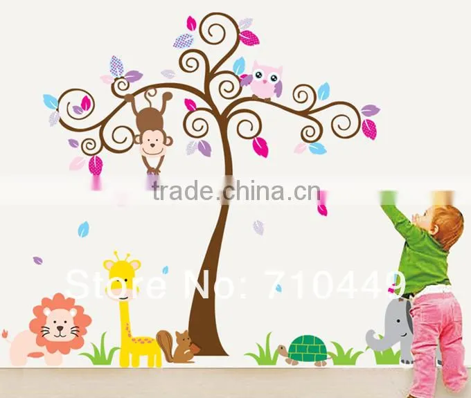 ALFOREVER PVC owl animals wall decals,owl wall sticker