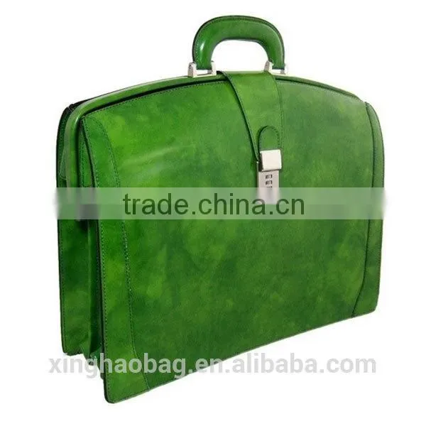 Famous Branded designed men's briefcase, large leather briefcase, unique leather briefcase