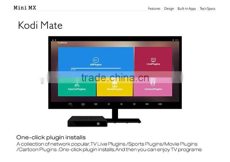 Mini MX S905 TV Box, Amlogic S905 Quad Core TV Box, Google Android 5.0 TV Box