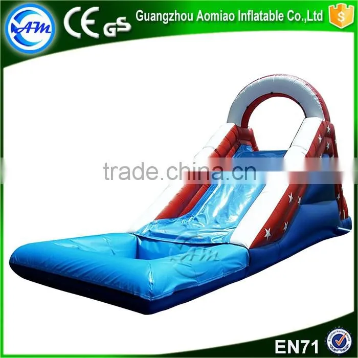 New style giant colorful inflatable floating water slide with pool