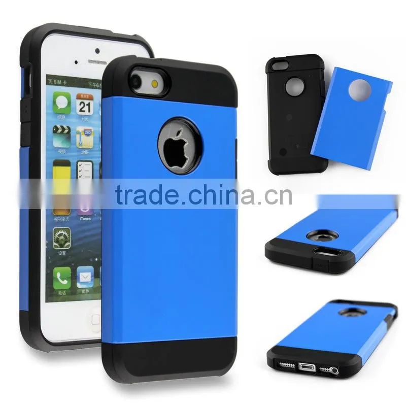 2014 newest 3d phone case for iphone 4/5/5s/5c, Slylish TPU+PC shockproof slim armor phone case for iphone 5 5s