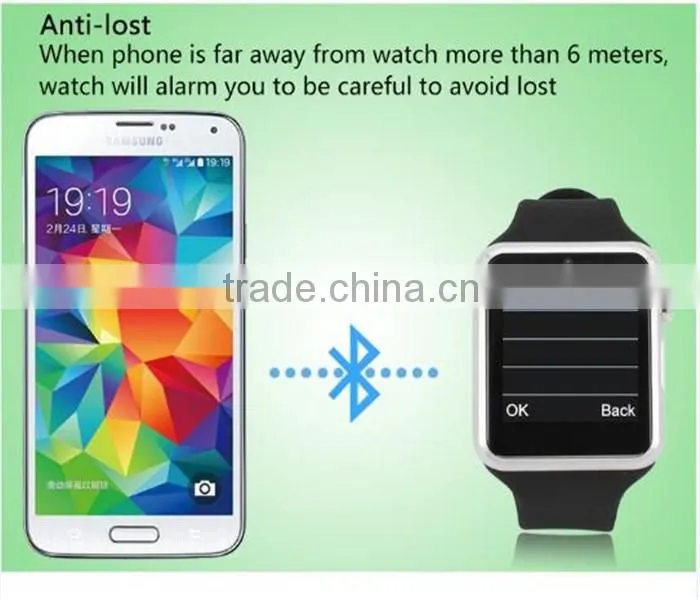 2016 Cheap Smart Watch Bluetooth Android Wrist Watch Phone GSM 2G 1.54'' Capacitance Touch Screen 1.3M Camera