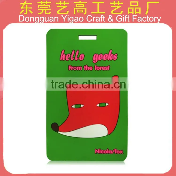 Eco-friendly soft pvc 3d custom hang tags