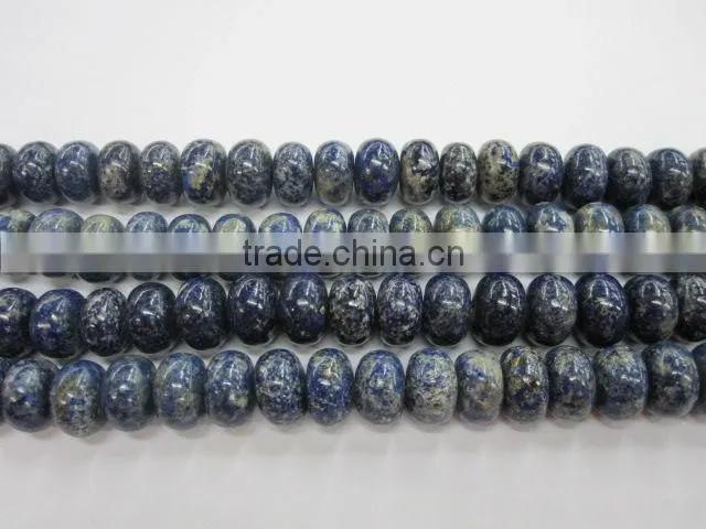 Natural stone sandiness lapis rondelle