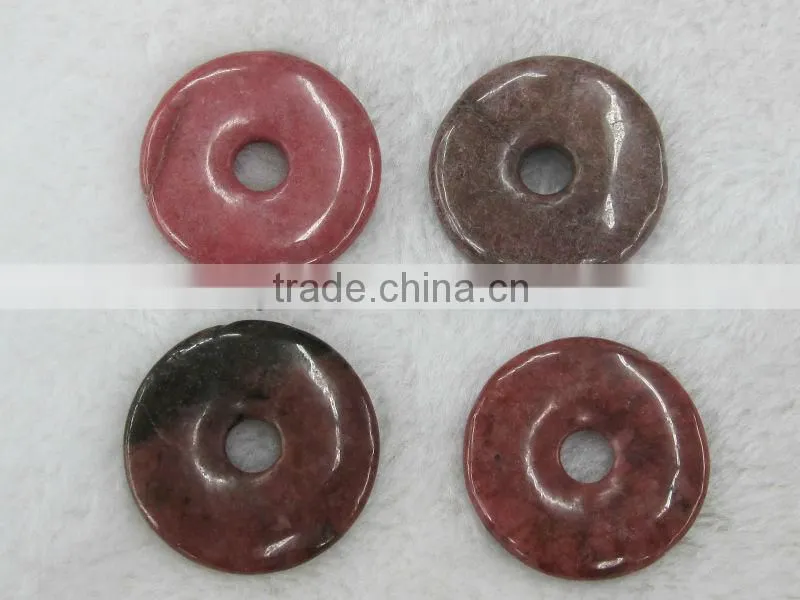 Wholesale yellow Tigereyes donut gemstone for decoration