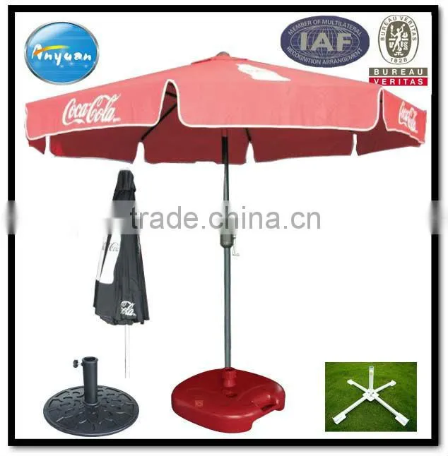 140g polyester advertising starbucks garden line patio umbrella with logo printed