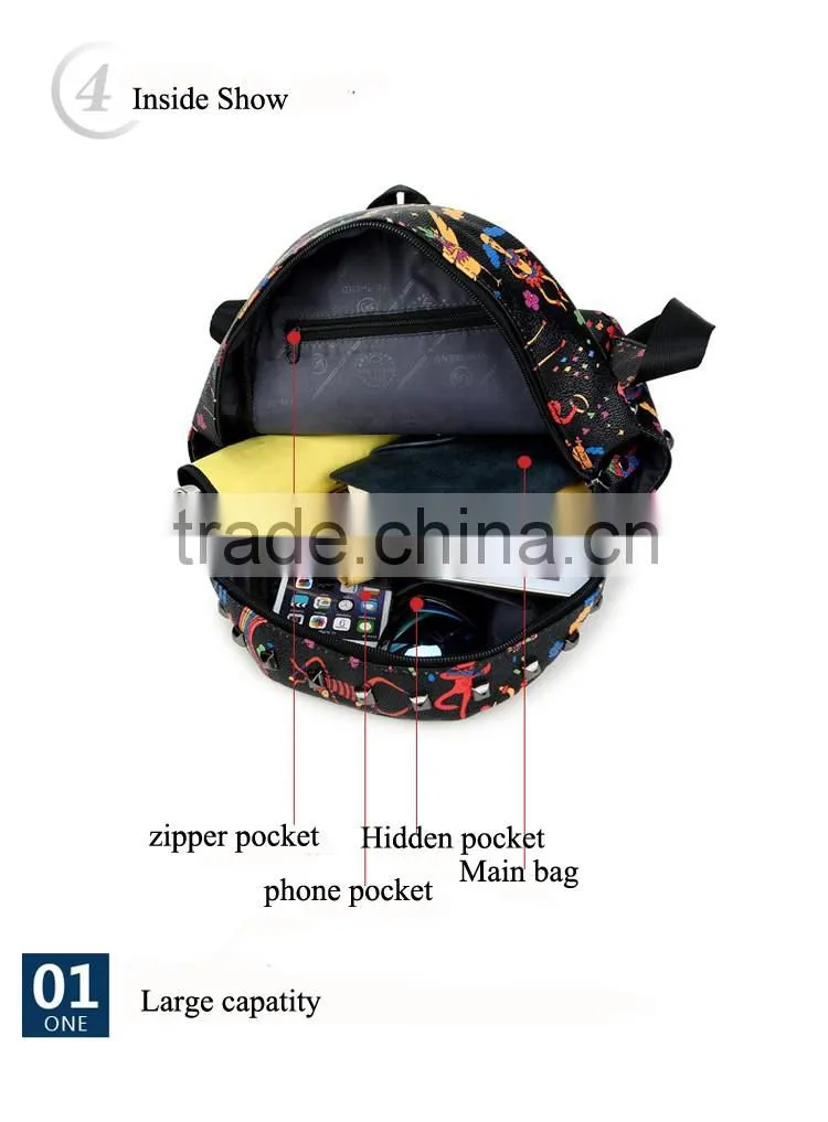 China suppliers wholesale custom deer design 3D print backpacks